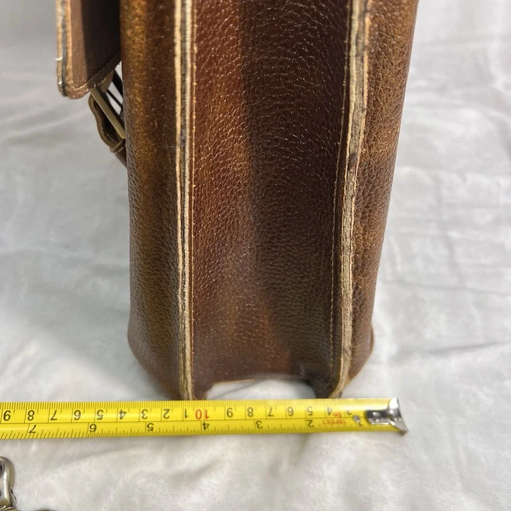 AmeriLeather Classical Leather Organizer Briefcase Bag Travel Business Strap
